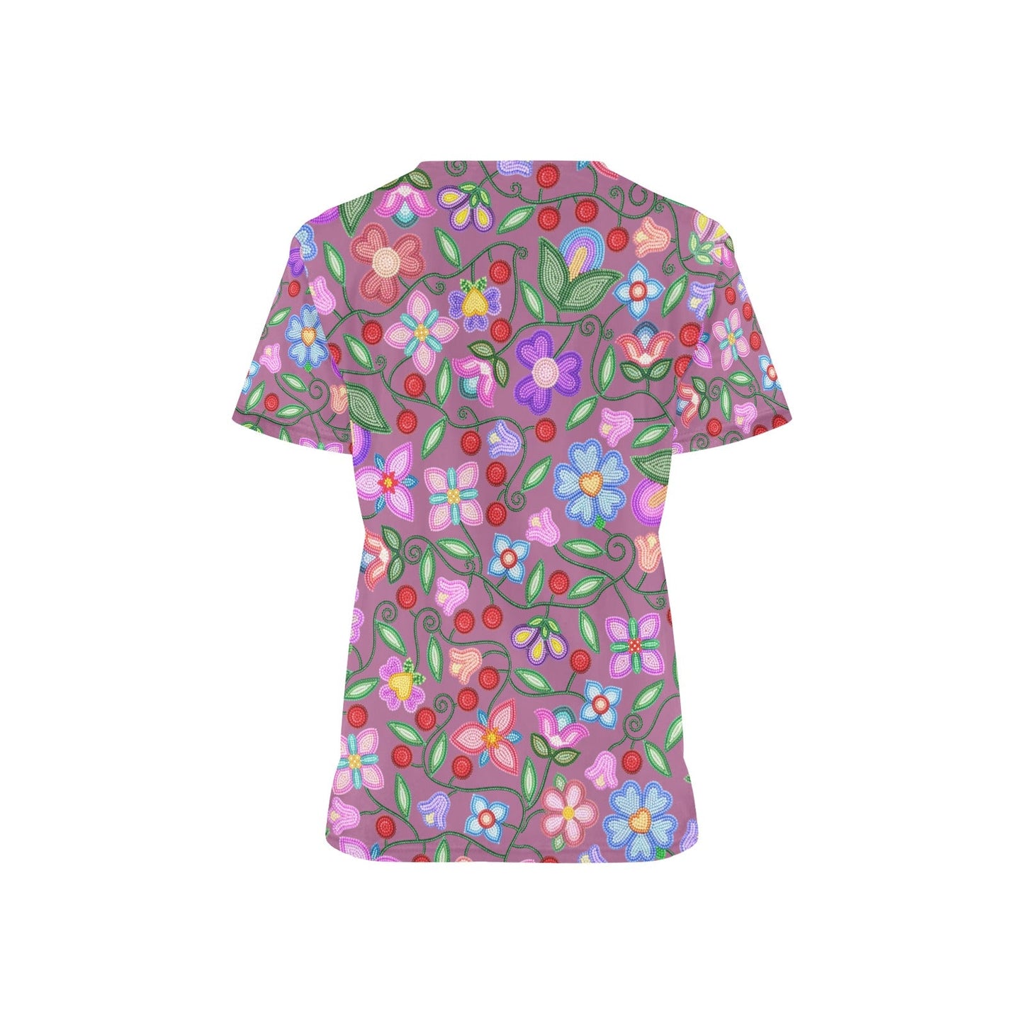 Petal Harmony Dusty Rose Scrub Top