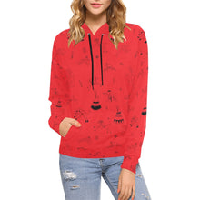 Load image into Gallery viewer, Ledger Dabbles Red Hoodie for Women
