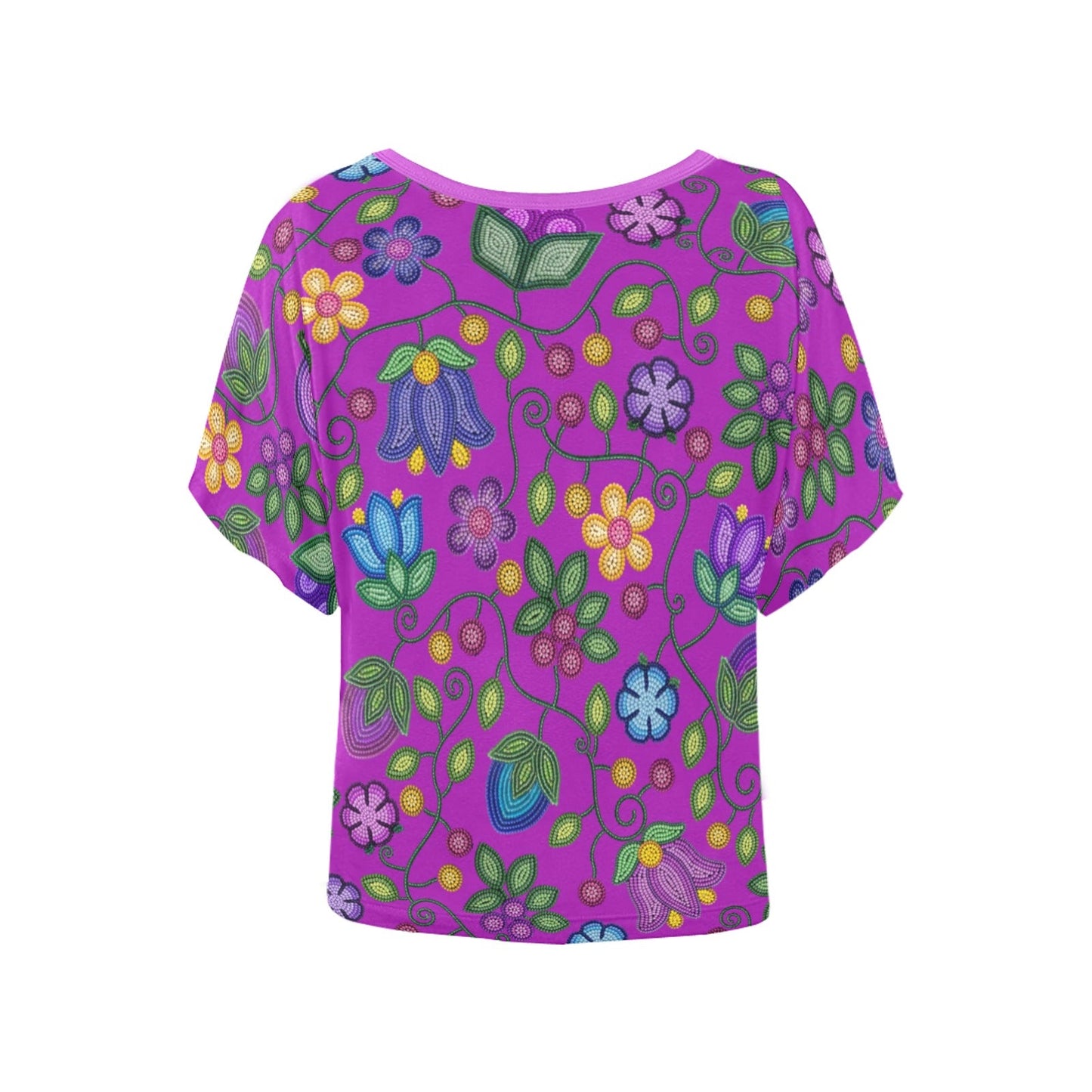 Bloom Uplift Purple Batwing Blouse