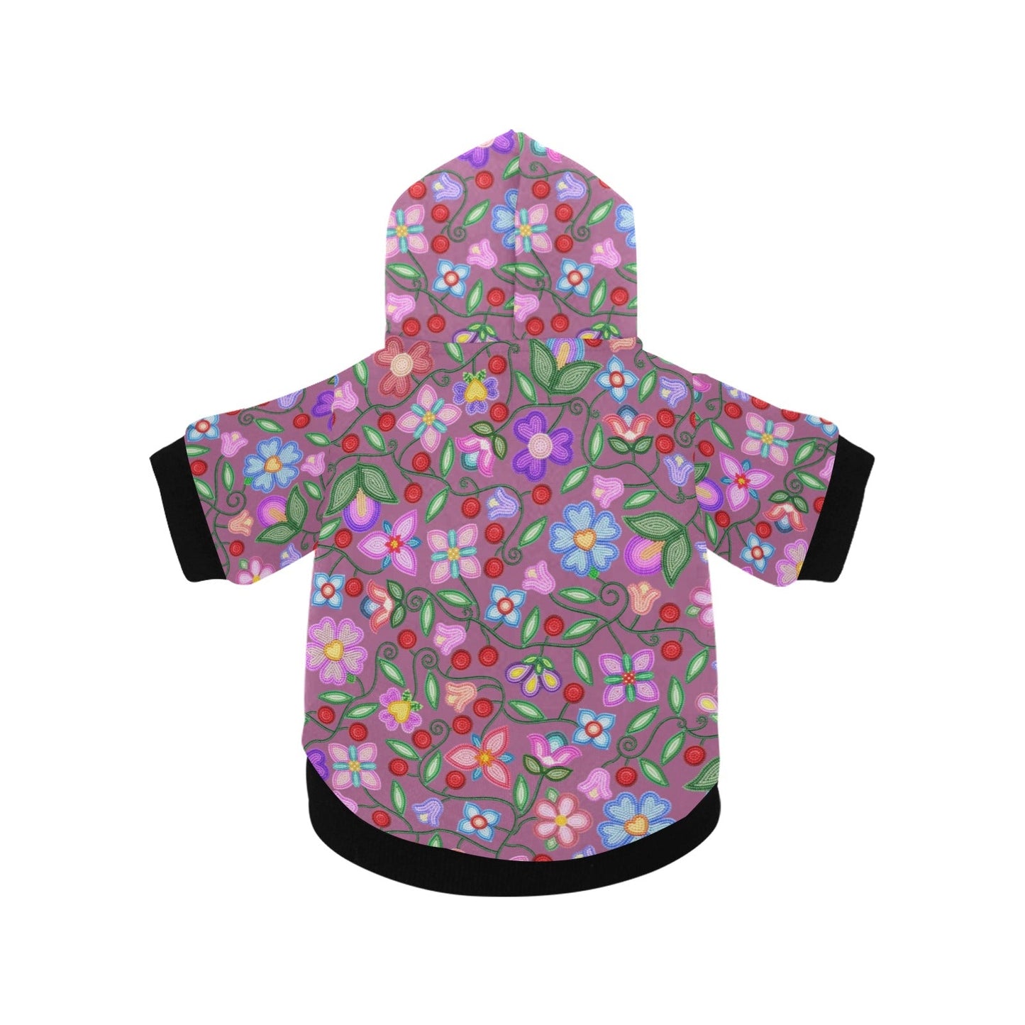 Petal Harmony Dusty Rose Pet Hoodie