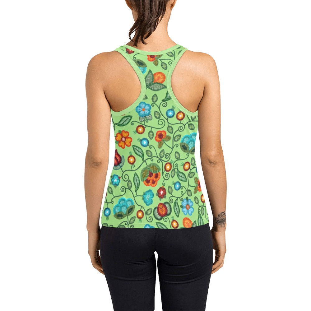 Prairie Fire Petals Sage Racerback Tank Top