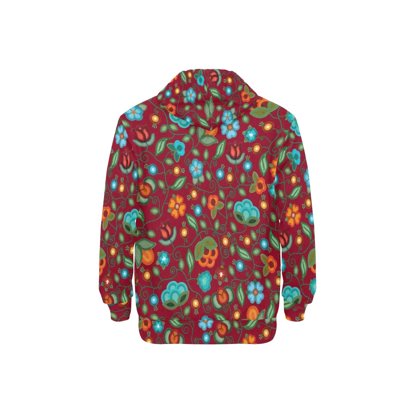 Prairie Fire Petals Red Fleece Hoodie