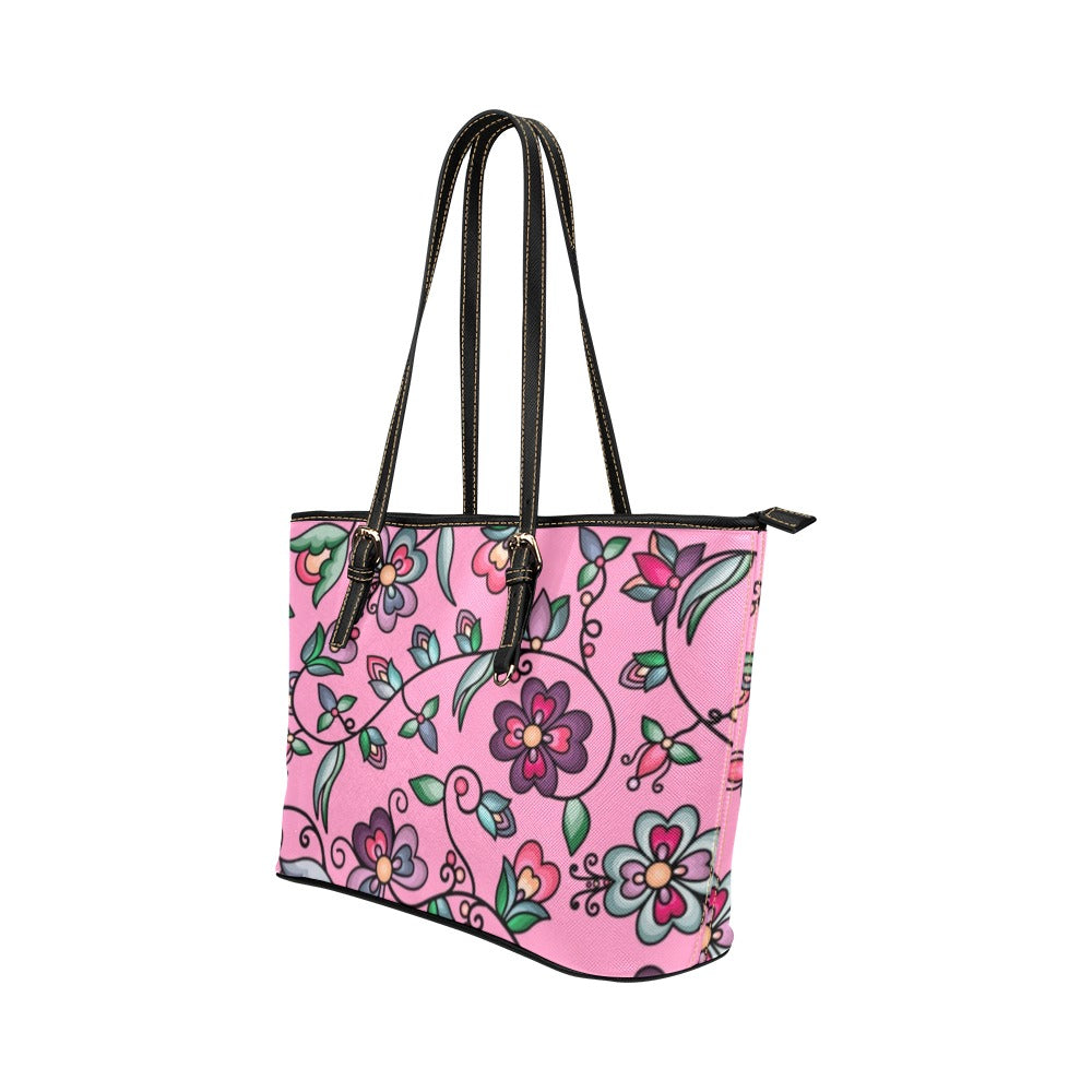 Amber Evening Garland Pink Leather Tote