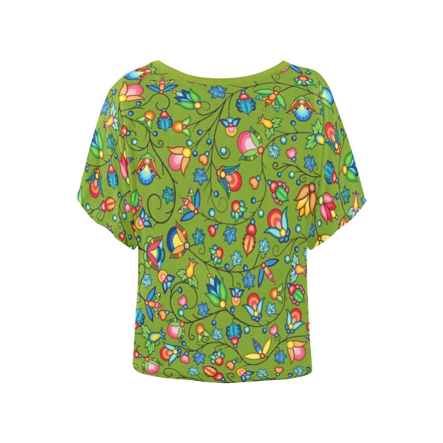 Prairie Plains Spirit Sweetgrass Women's Batwing-Sleeved Blouse T shirt