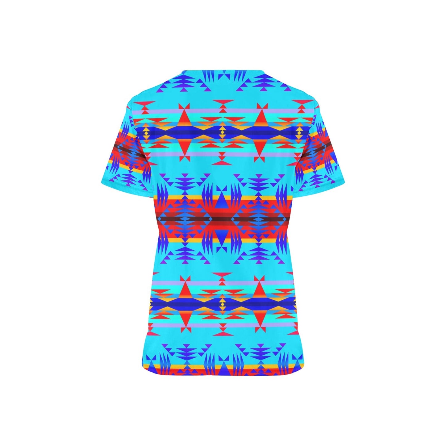 Between the Mountains Blue Scrub Top