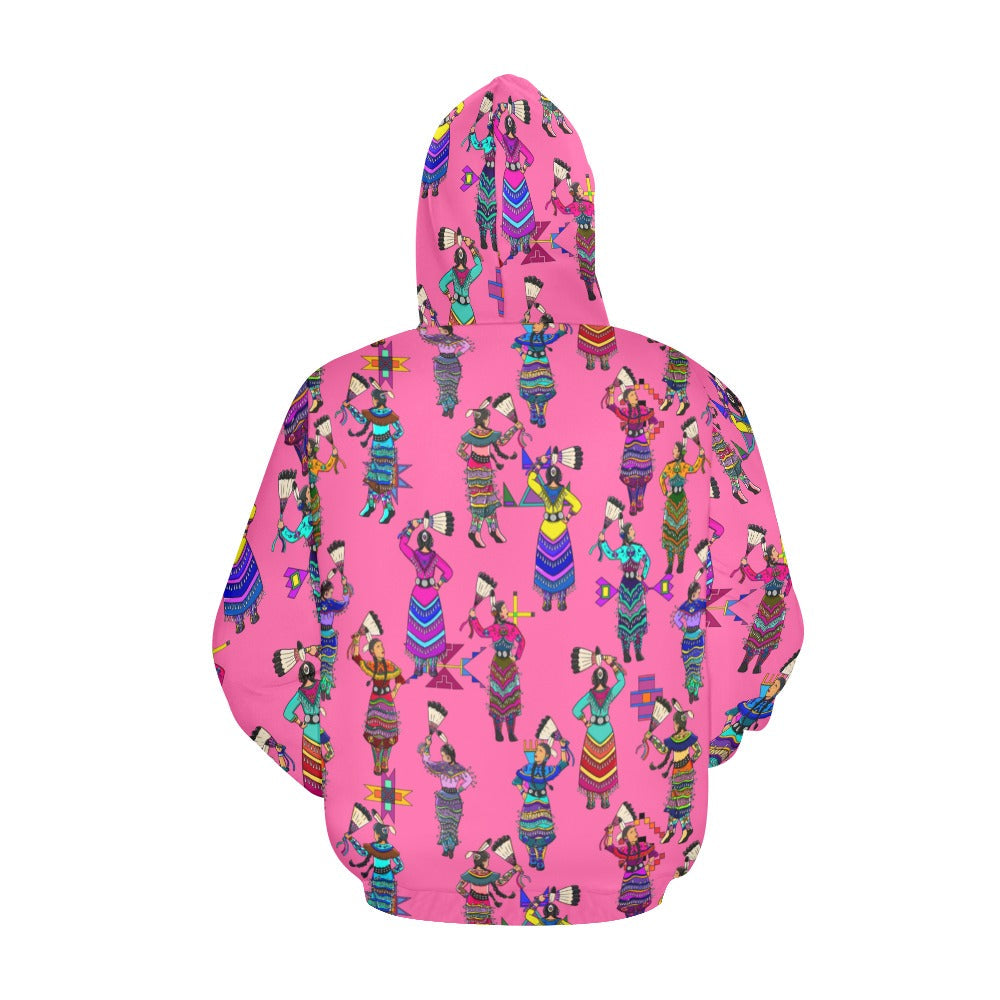 Women's Jingle Dancers Pink Hoodie for Men