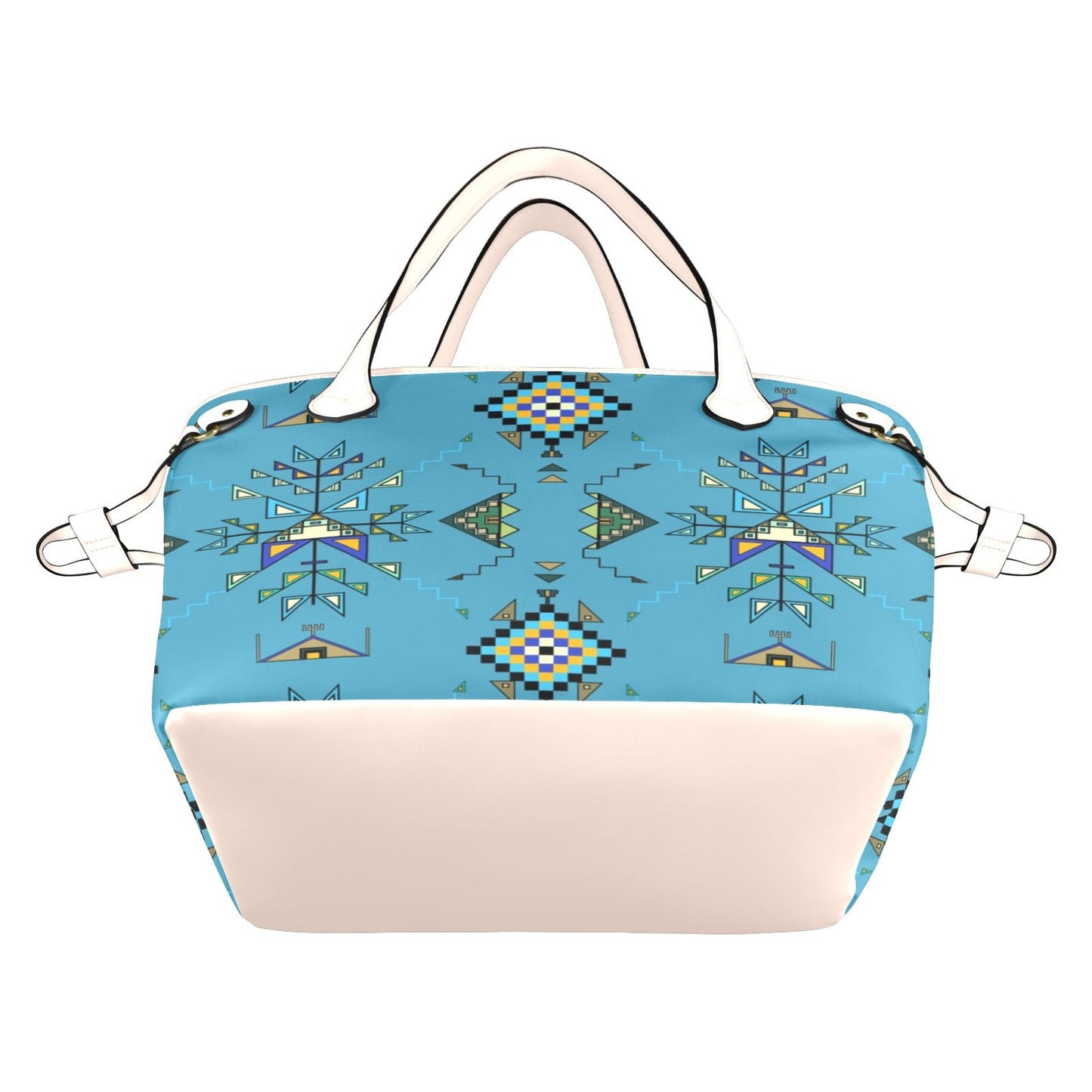 Bear Shield Blue Clover Canvas Tote Bag