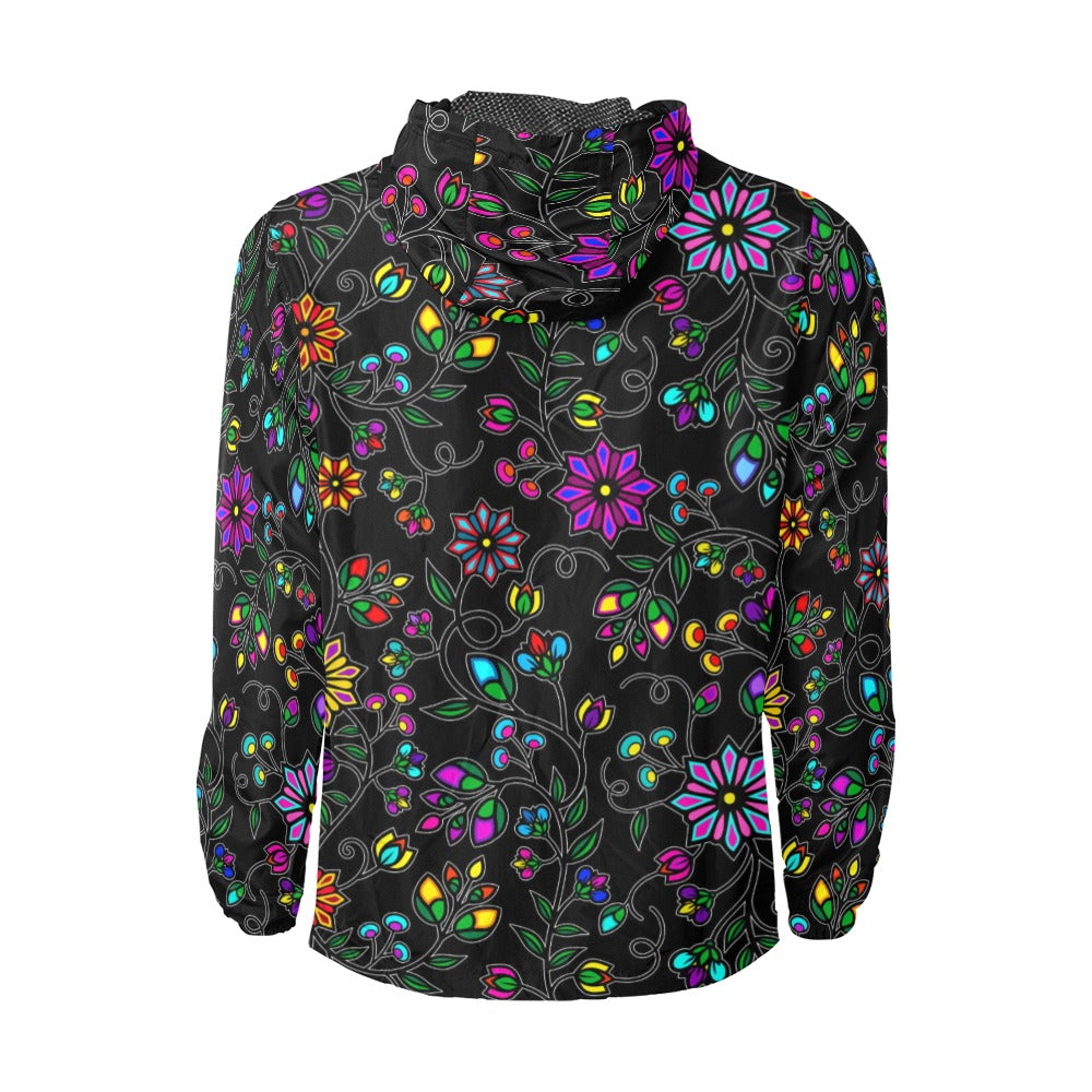 Prairie Paintbrush Black Men's Windbreaker