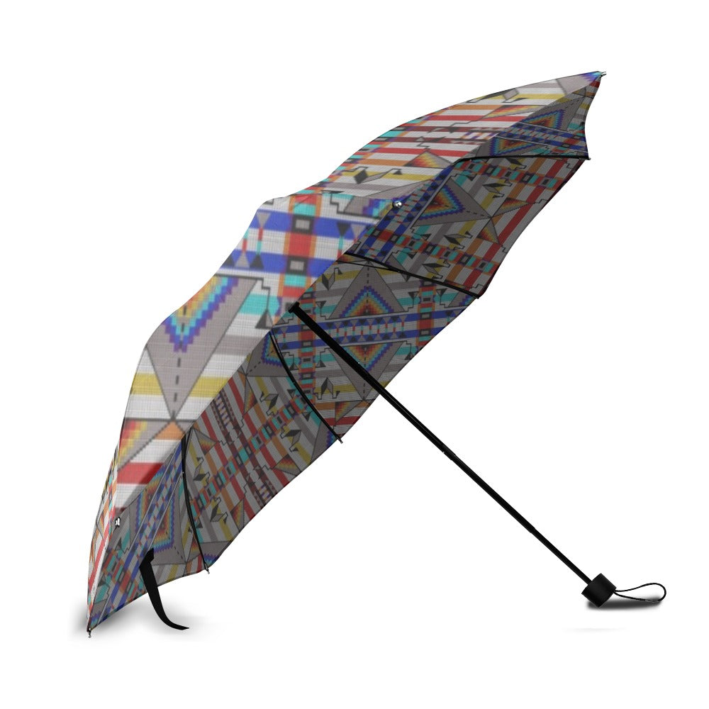 Medicine Blessing White Foldable Umbrella