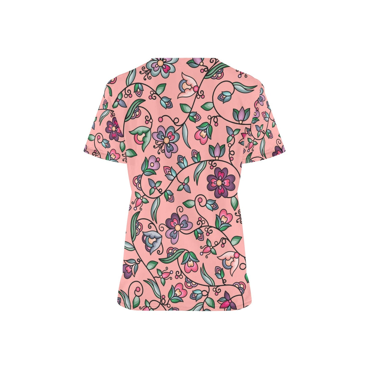 Amber Evening Garland Peach Scrub Top