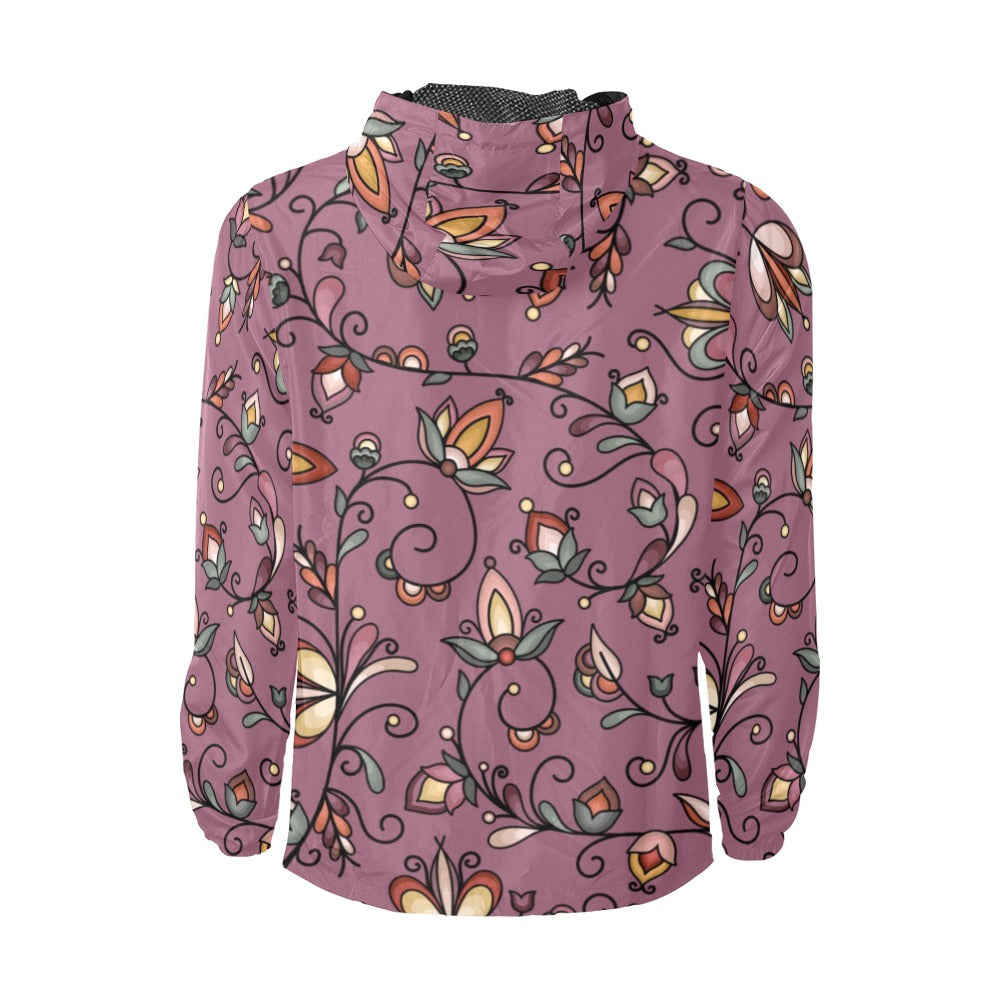 Burnt Sky Petals Magenta Men's Windbreaker