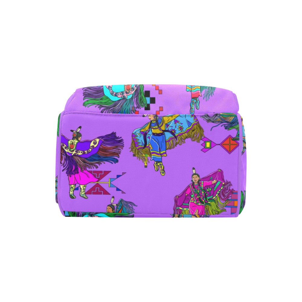 Women's Fancy Dancers Purple Multi-Function Diaper Backpack