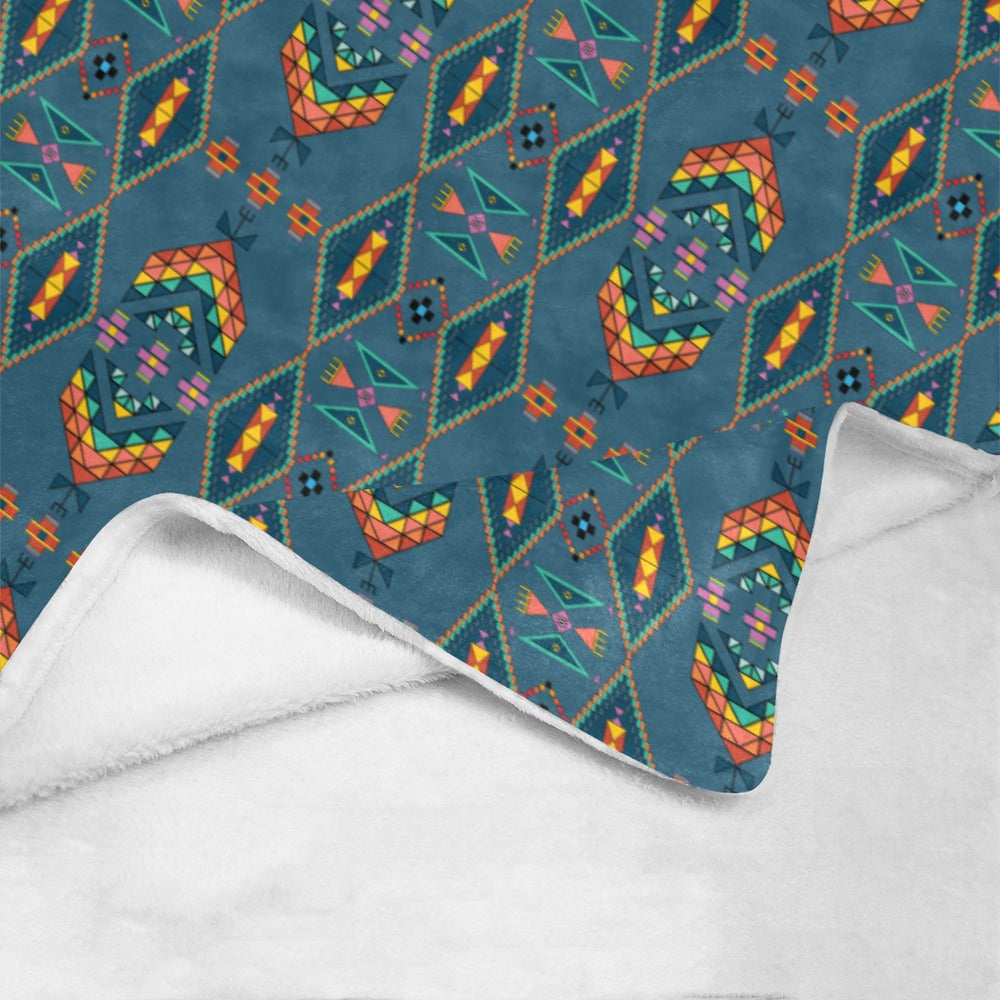 Travois Tipi Deep Lake Ultra-Soft Micro Fleece Blanket 40"x50"
