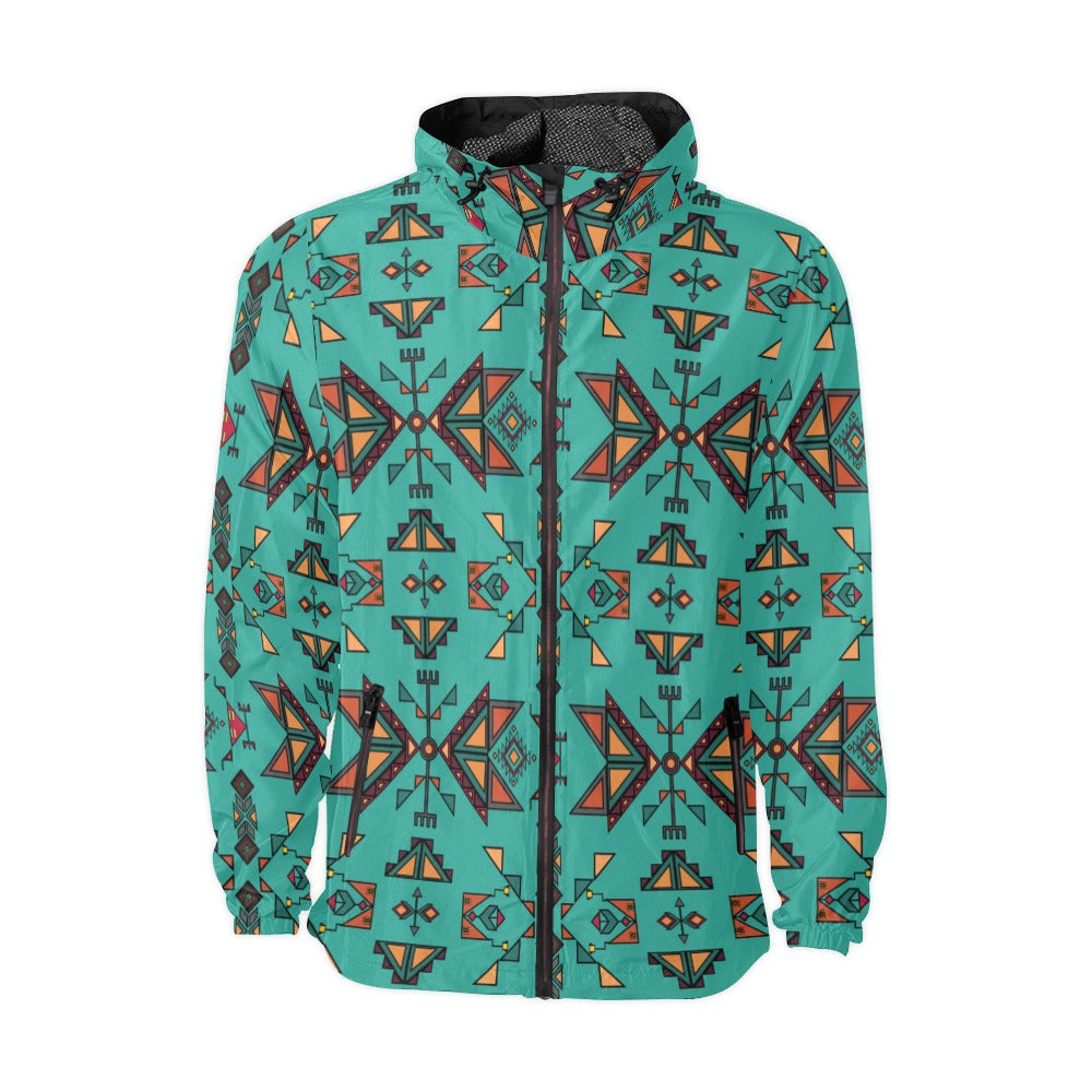 Arrow Dawn Turquoise Windbreaker – Men's Jacket by 49 Dzine