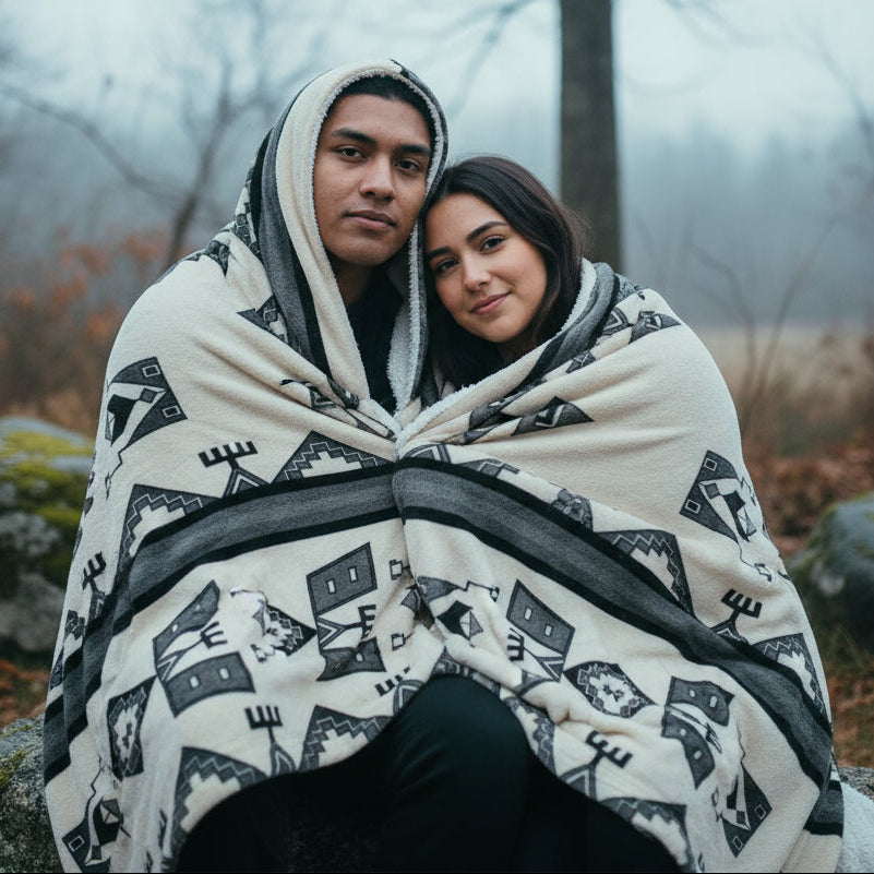 Thunder Drum Hooded Blanket