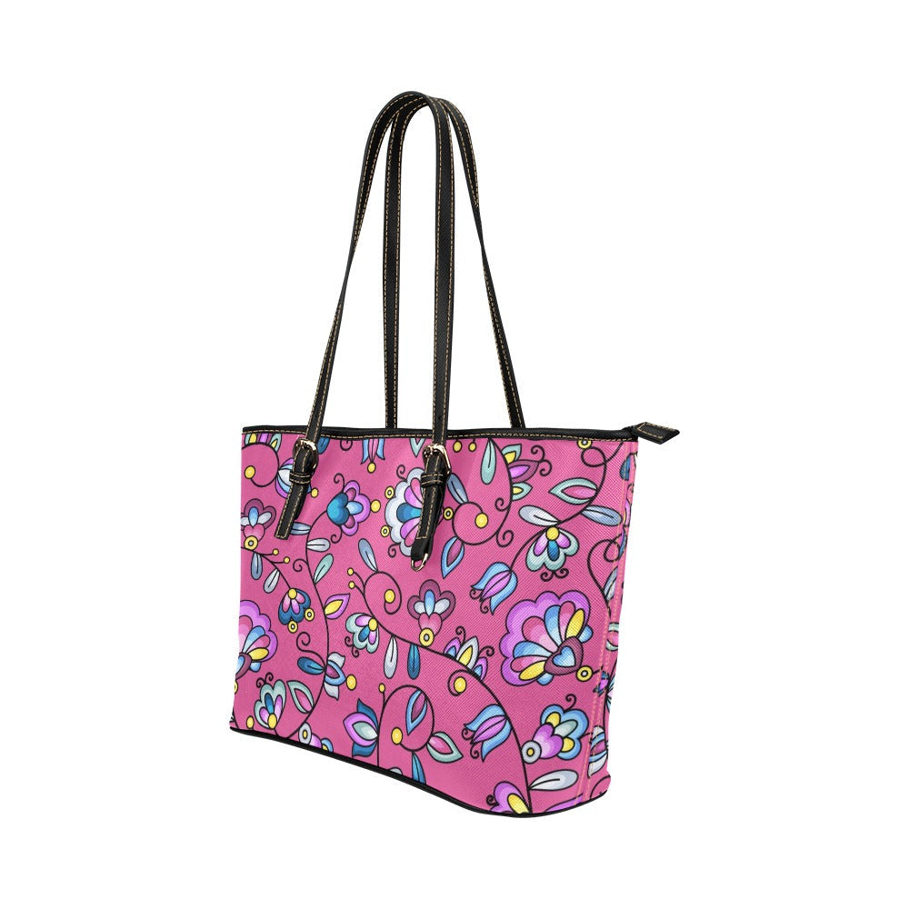 Autumn Bundle Blessing Pink Leather Tote