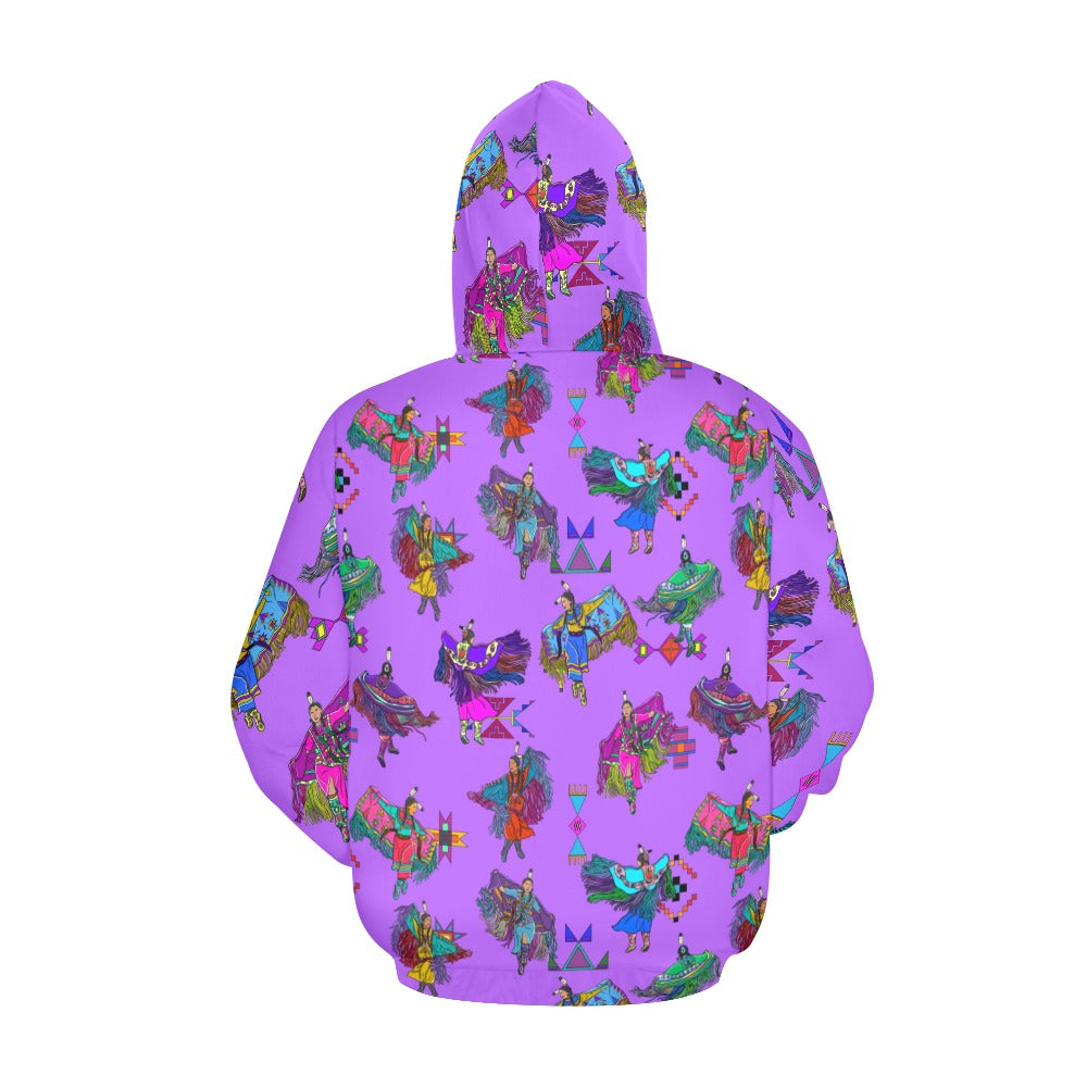 Women's Fancy Dancers Purple Hoodie for Men
