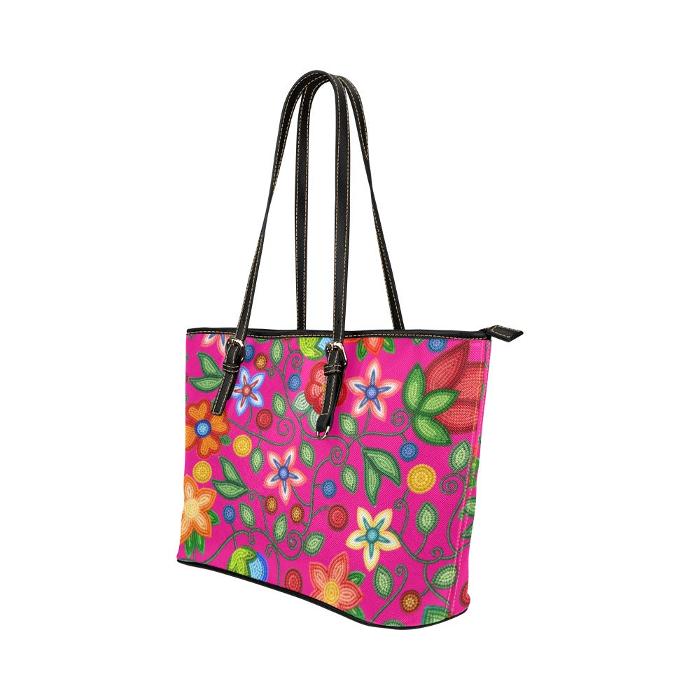 Morning Harmony Pink Leather Tote