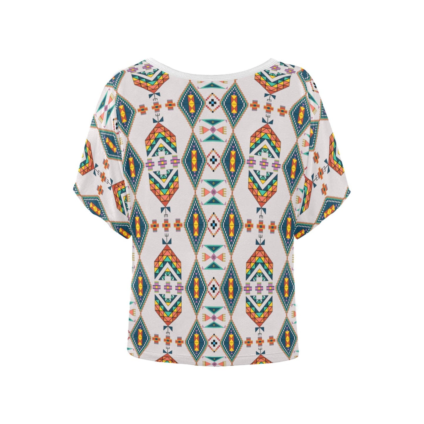 Travois Tipi Grey Women's Batwing-Sleeved Blouse T shirt