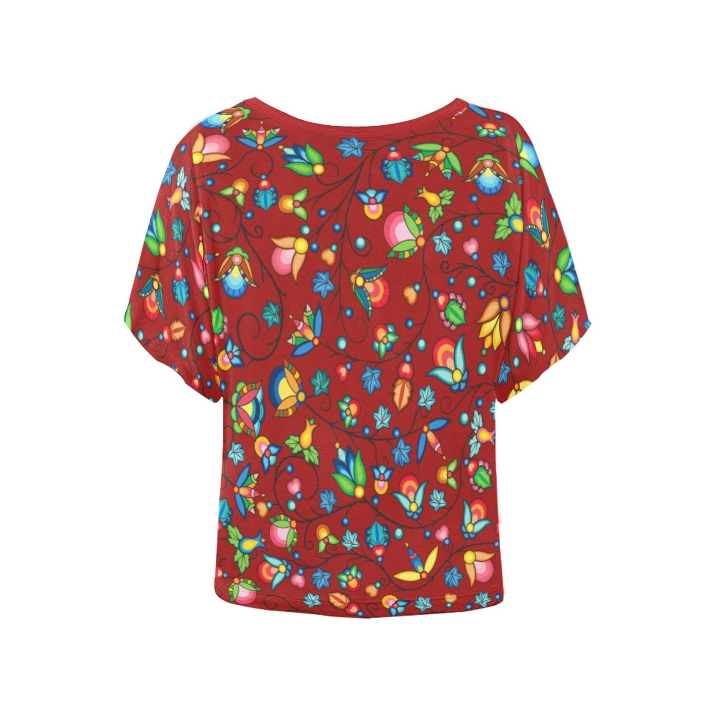 Prairie Plains Spirit Red Women's Batwing-Sleeved Blouse T shirt