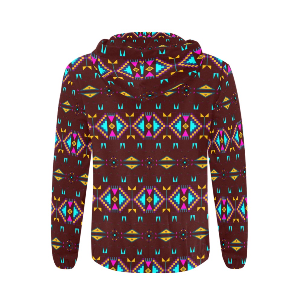 Rite of Passage Pemmican Berry Men's Zipper Hoodie