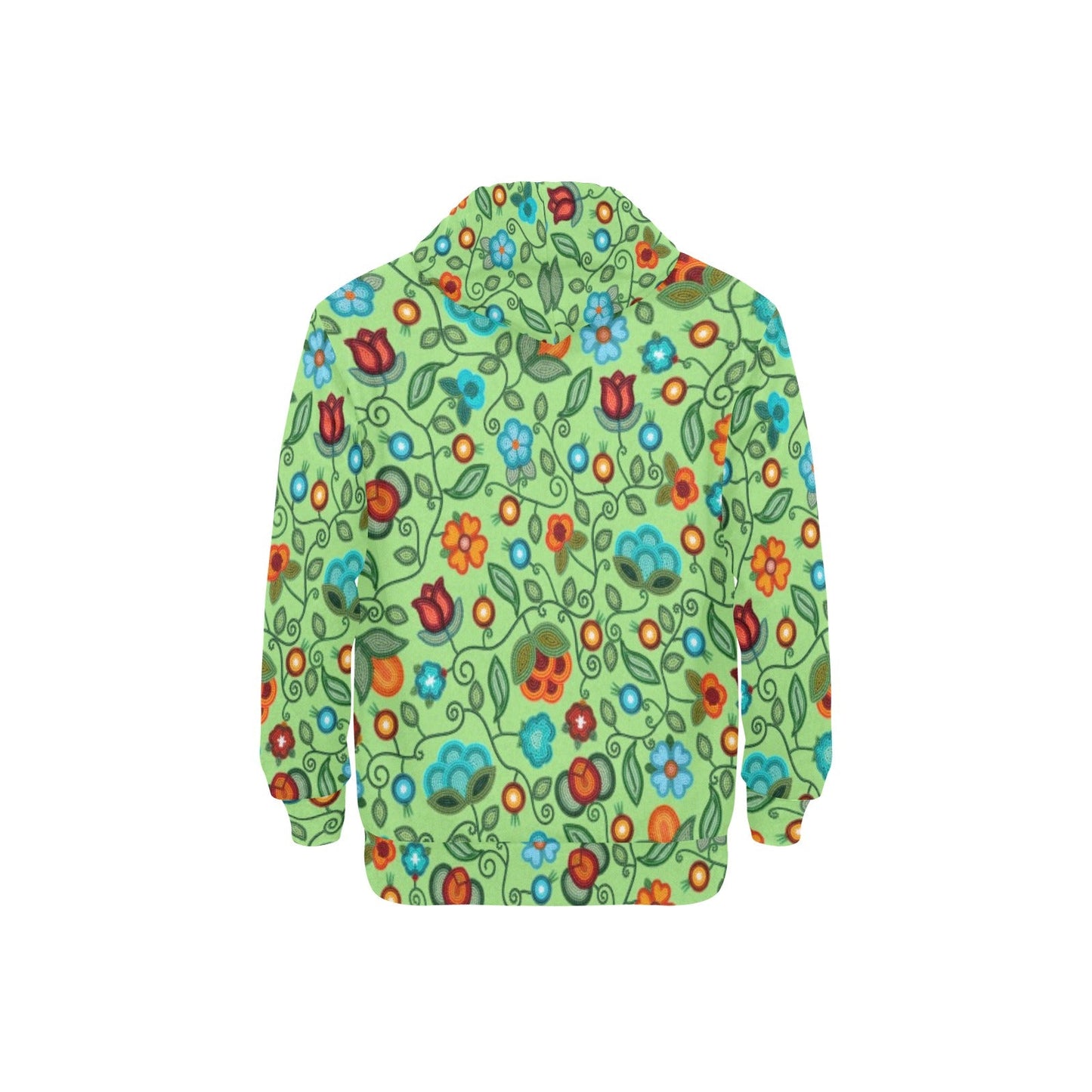 Prairie Fire Petals Sage Fleece Hoodie