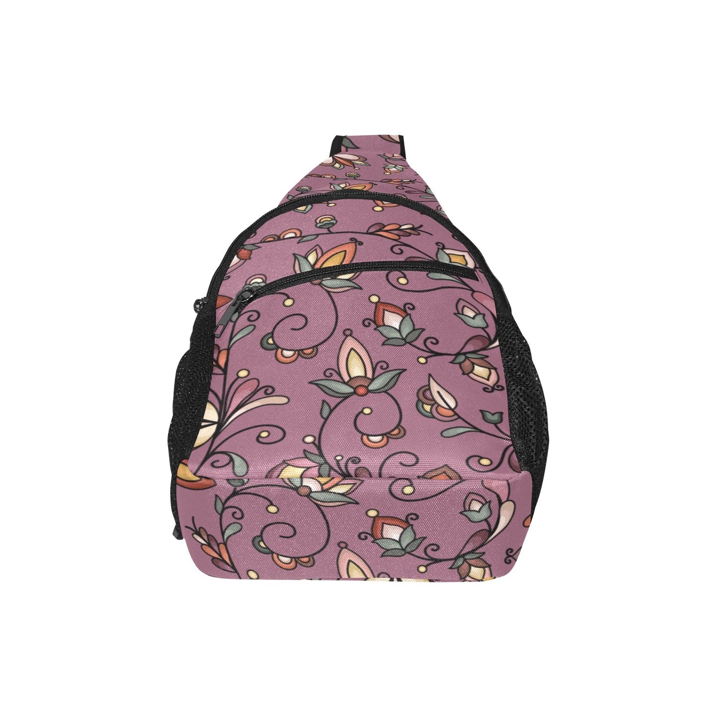 Burnt Sky Petals Magenta Chest Bag