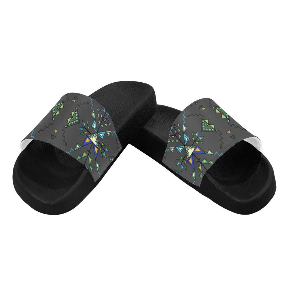 Bear Shield Dark Gray Slide Sandals