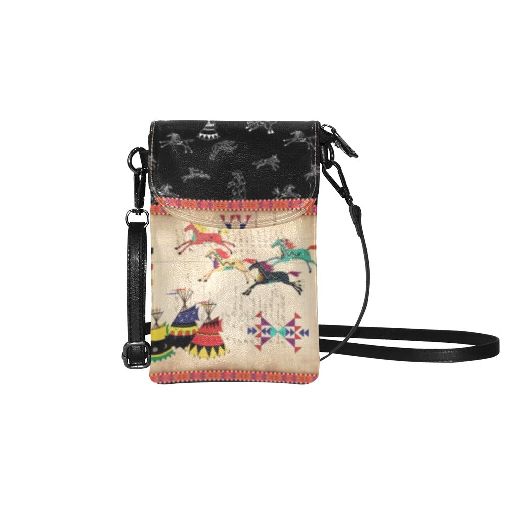 Horse Running Small Cell Phone Purse