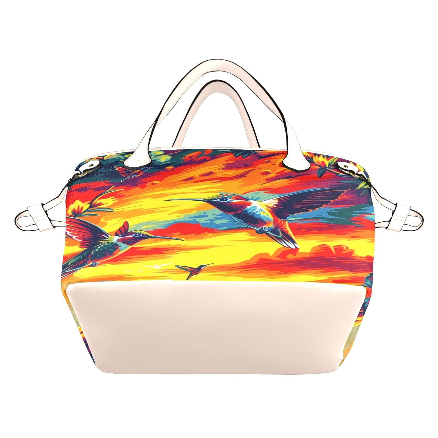 Happy Hummingbirds Clover Canvas Tote Bag