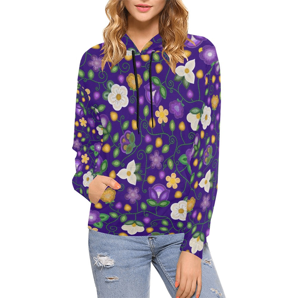 Midnight Moss Bloom Hoodie for Women