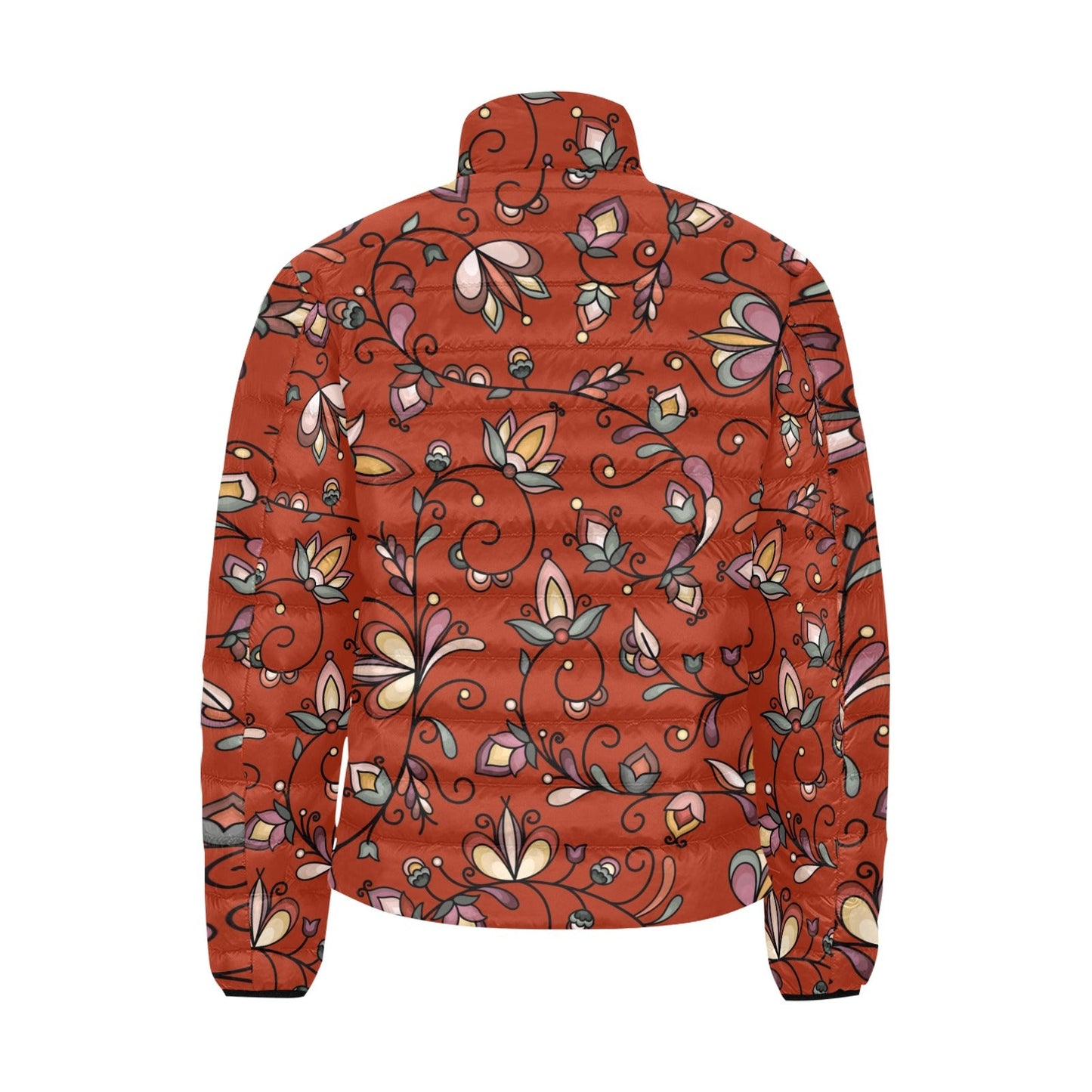 Burnt Sky Petals Red Padded Jacket