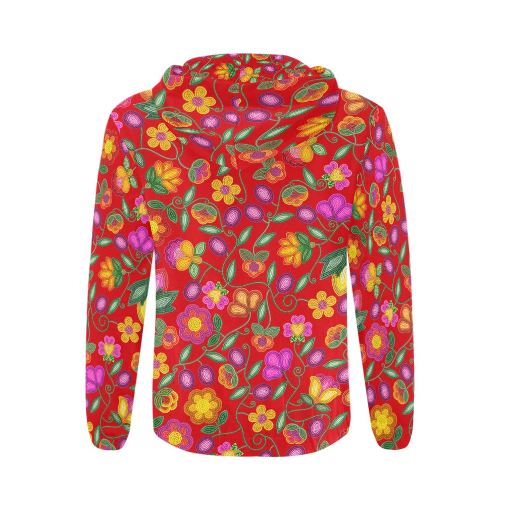 Boreal Bounty Red Zip Hoodie
