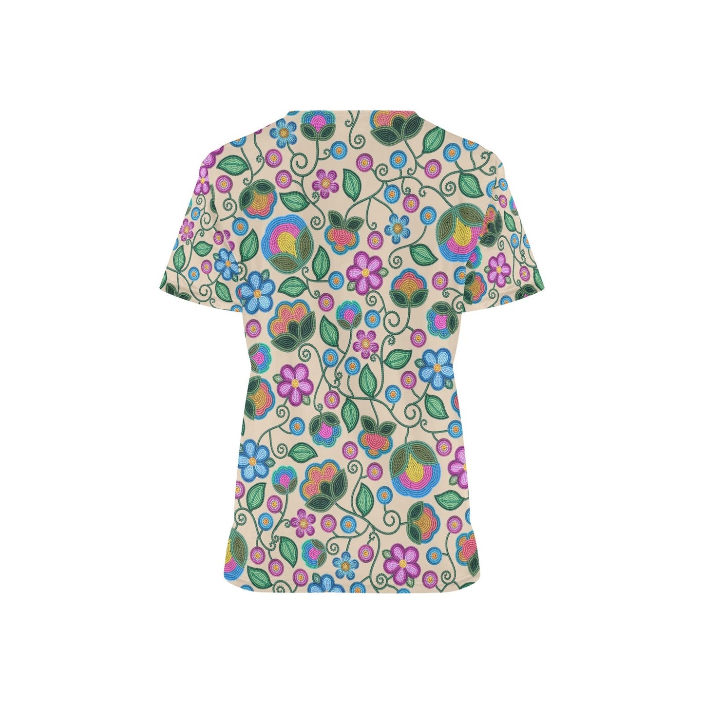 Turquoise Sunbeam Cream Scrub Top