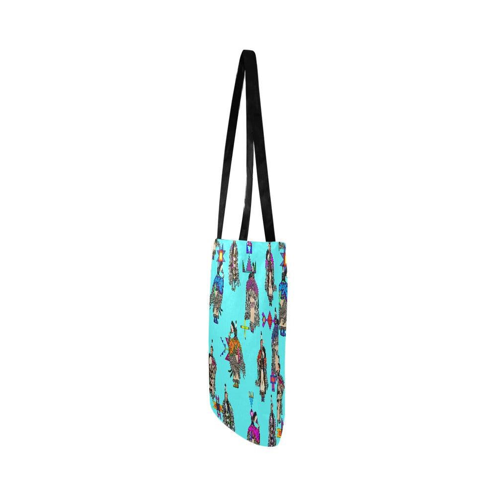 Women's Tradish Dancers Turquoise Reusable Shopping Bag