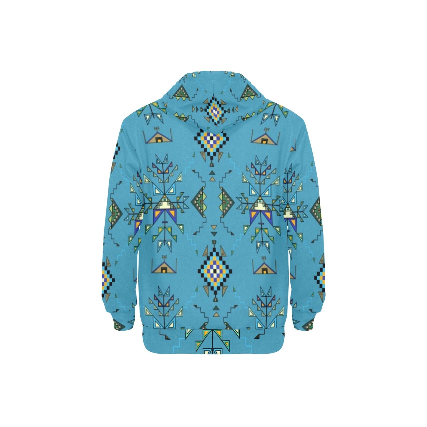 Bear Shield Blue Fleece Hoodie