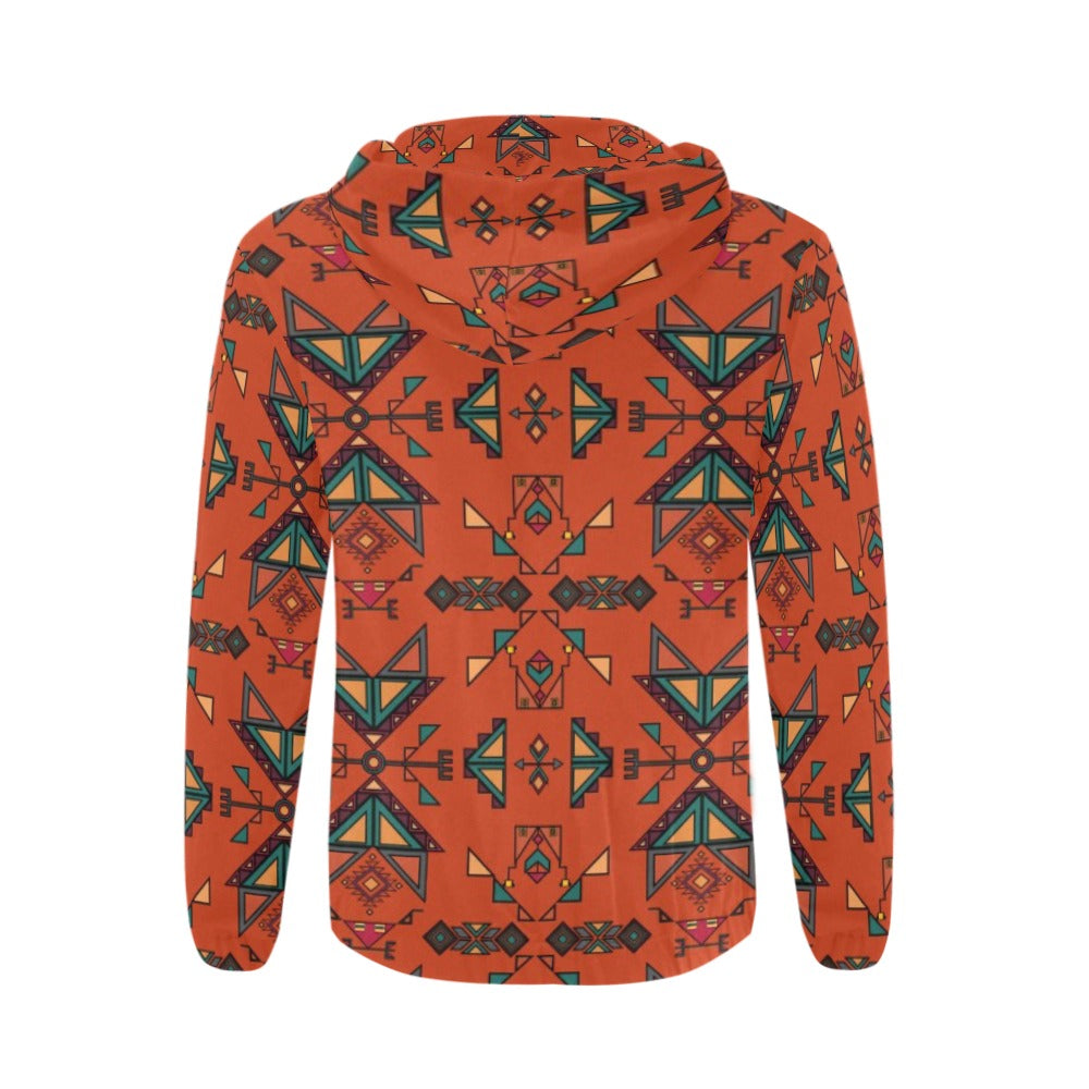 Arrow Dawn Orange Zip Hoodie