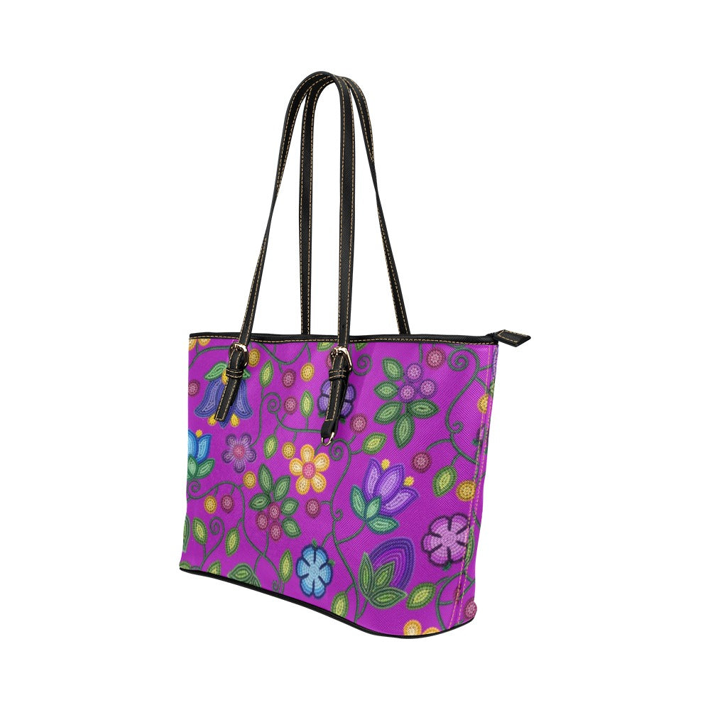 Bloom Uplift Purple Leather Tote