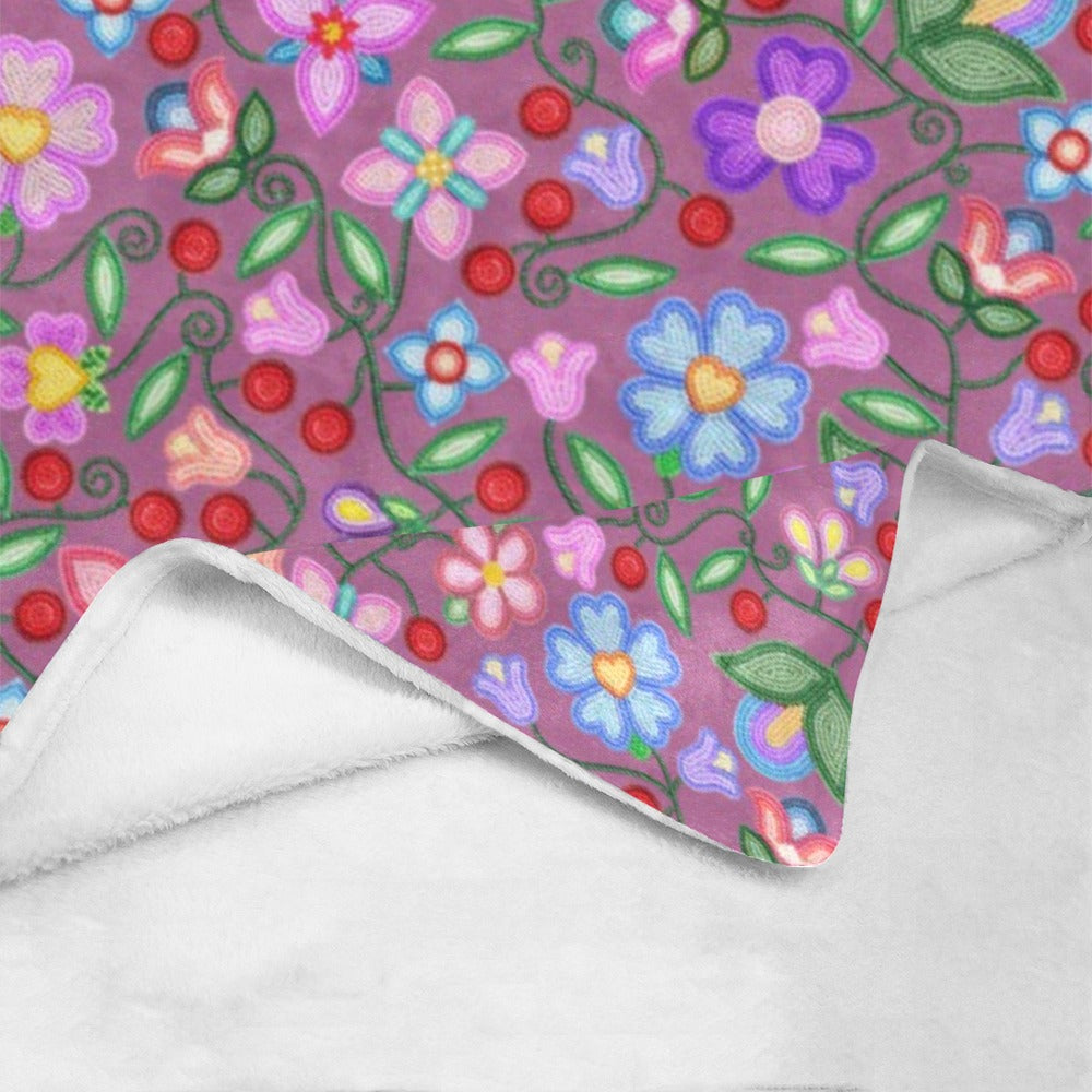 Petal Harmony Dusty Rose X-Large Micro Fleece Blanket