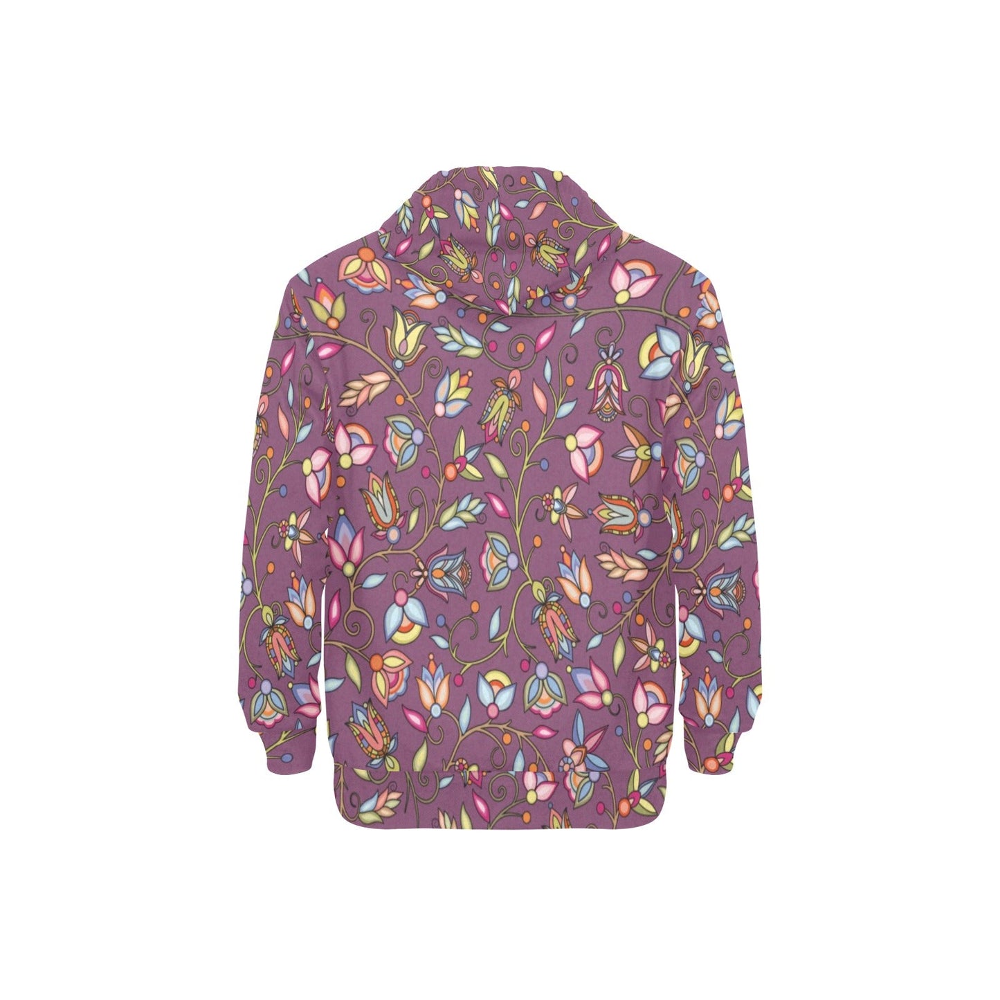 Buffalo Bloom Blush Men's Long Sleeve Fleece Hoodie