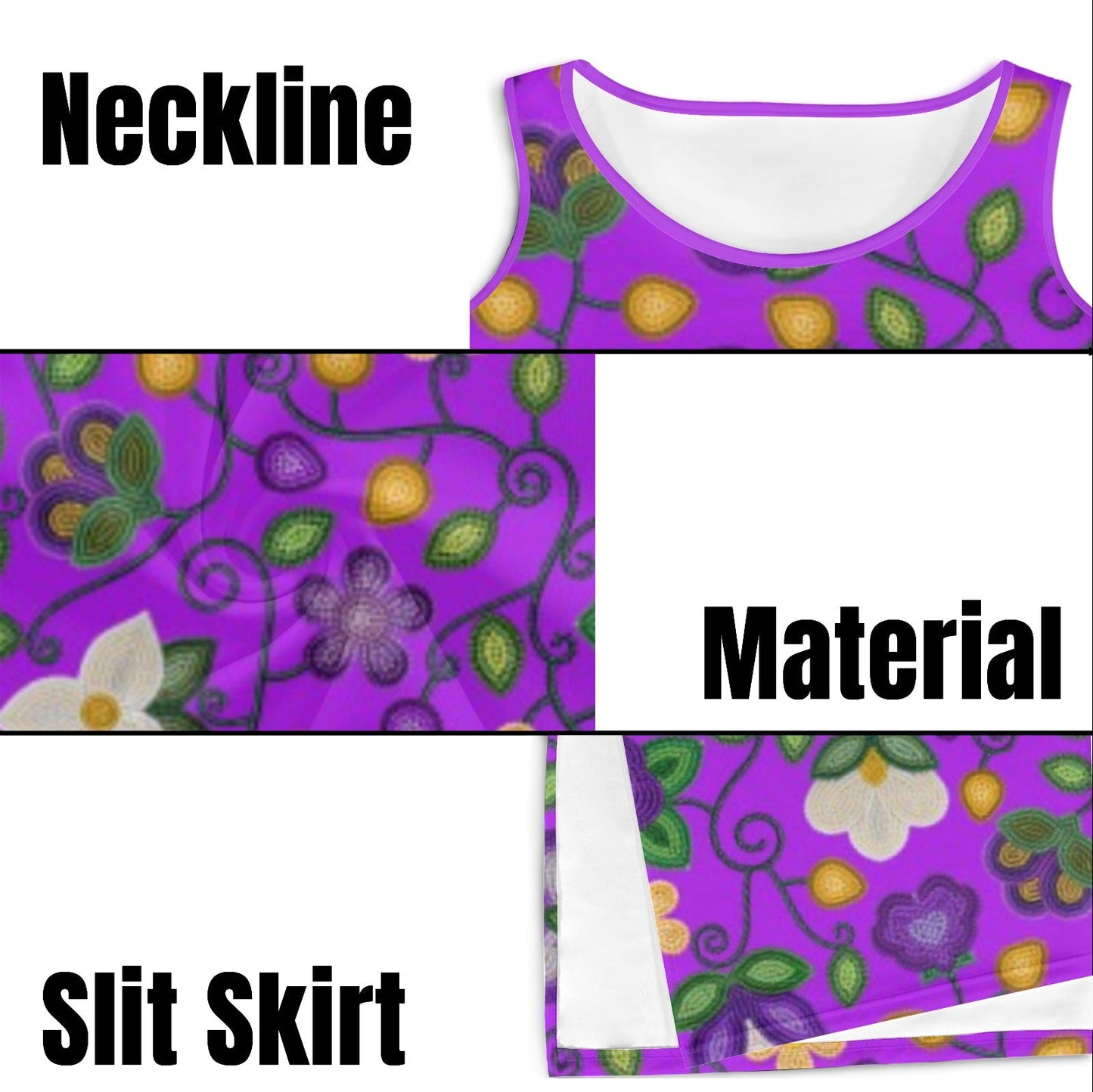 Midnight Moss Bloom Purple Phaedra Dress