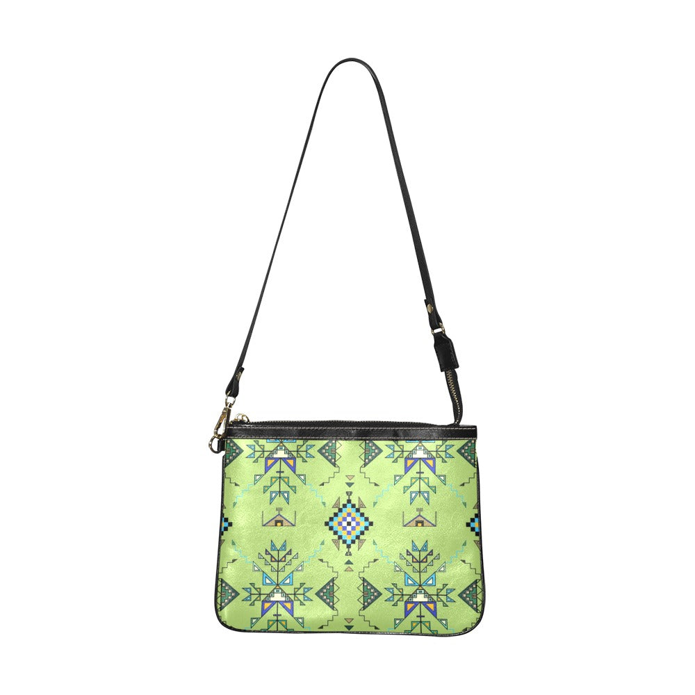 Bear Shield Green Small Shoulder Bag