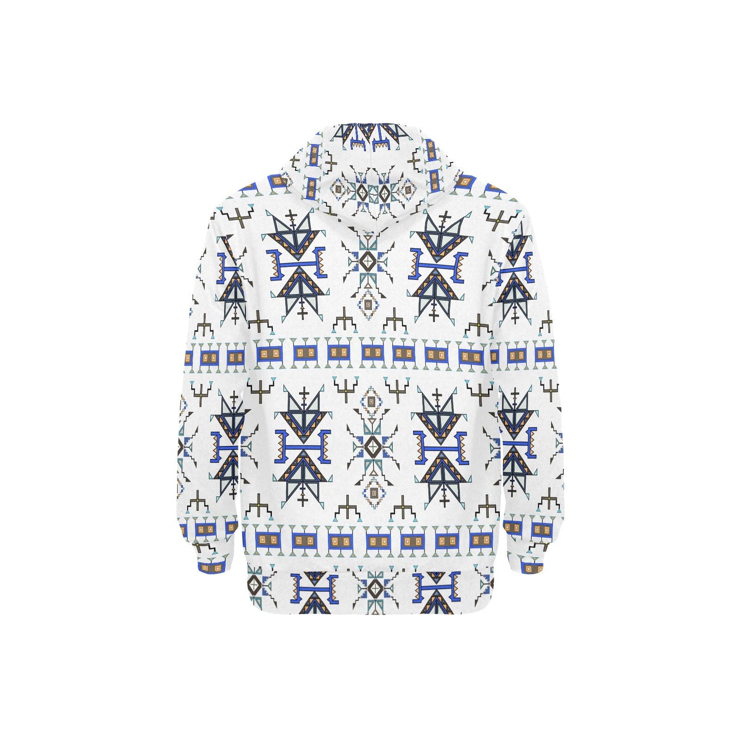 Eagle Strike White Men's Long Sleeve Fleece Hoodie