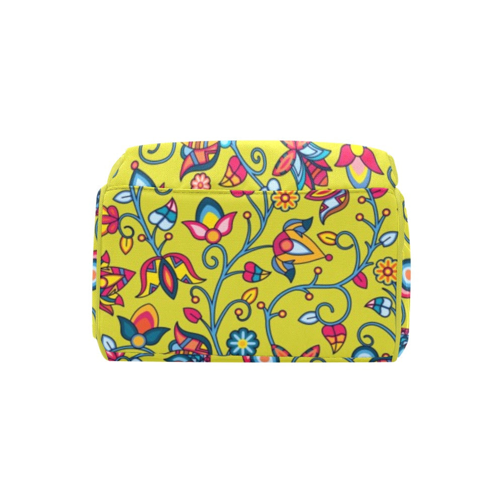 Thorny Path Yellow Grass Multi-Function Diaper Backpack