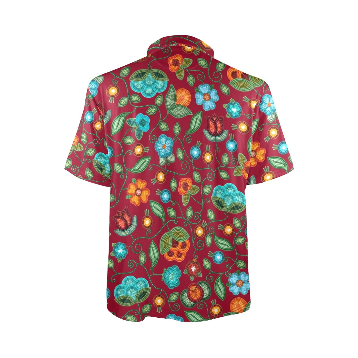 Prairie Fire Petals Red Polo Shirt