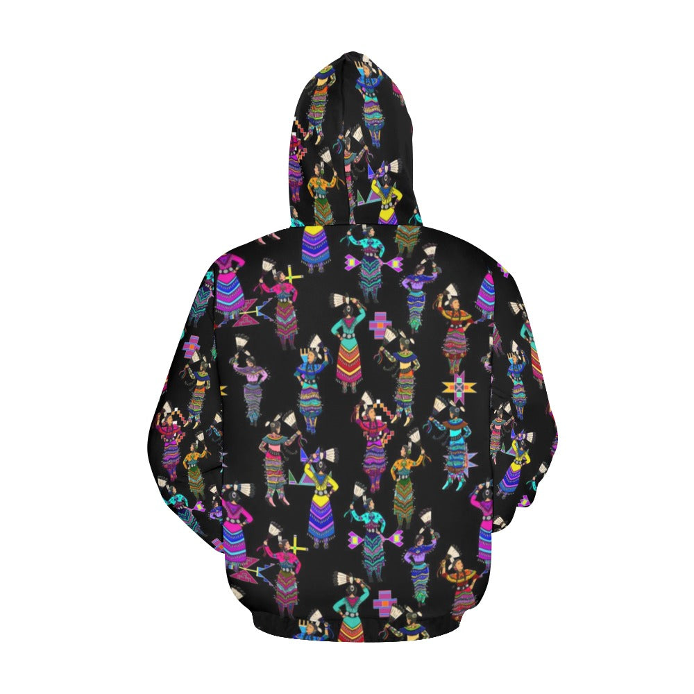 Women's Jingle Dancers Black Hoodie for Women