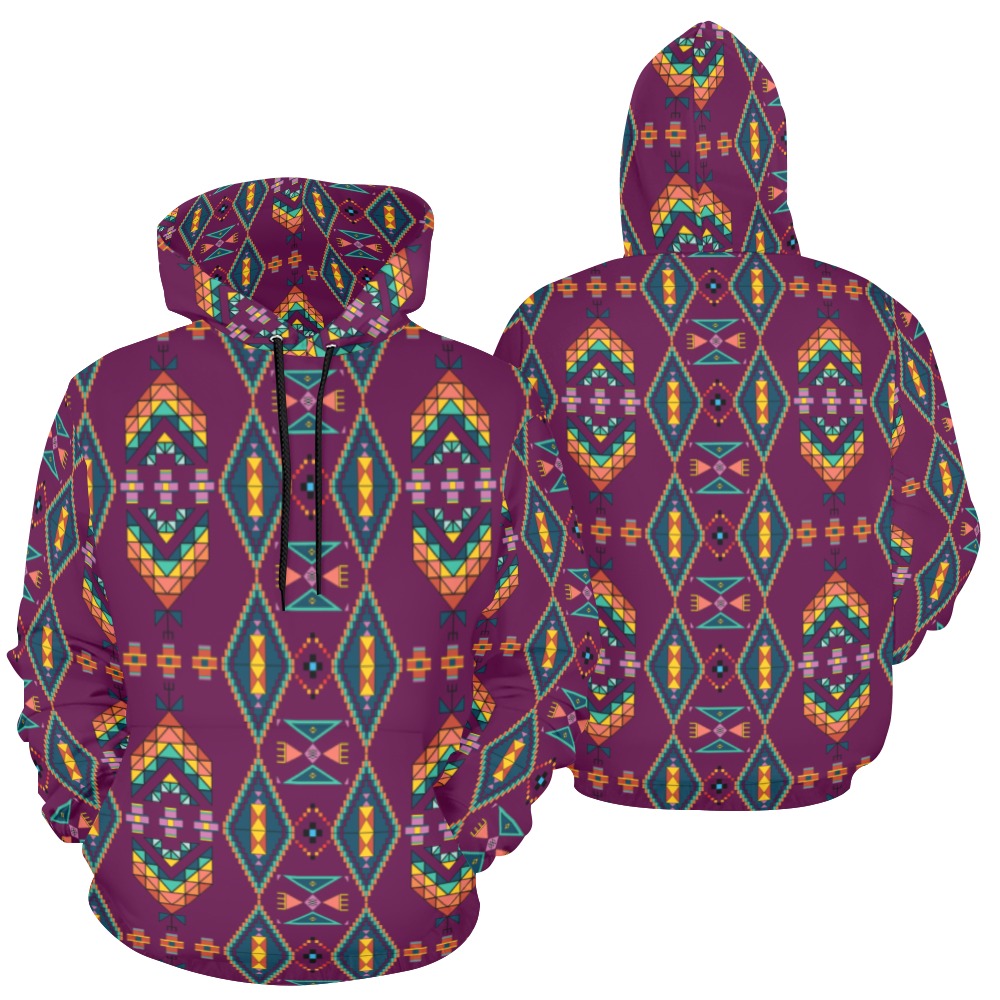 Travois Tipi Berry Hoodie for Men