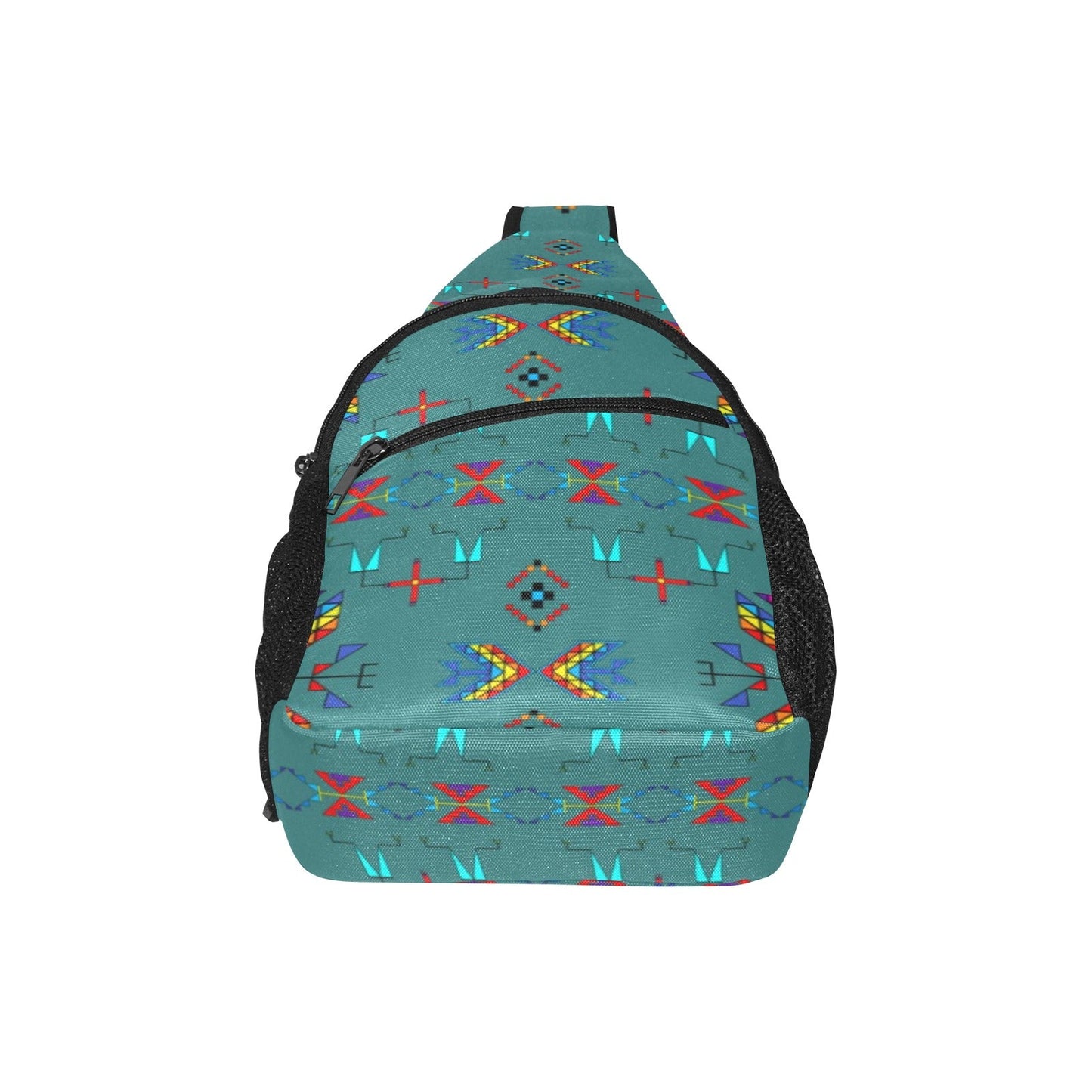 Rainy Chief Rainbow Teal Sky Chest Bag
