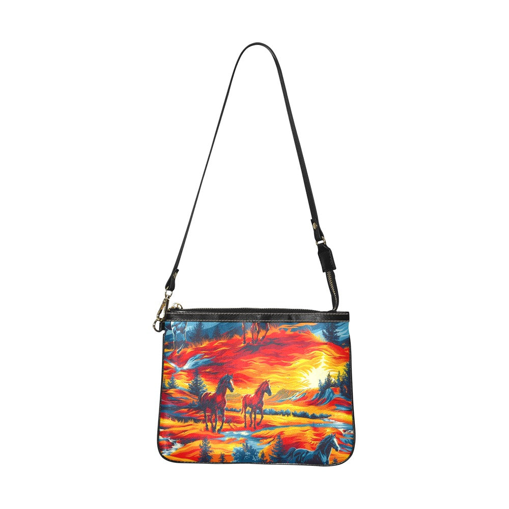 Wild Horses Small Shoulder Bag