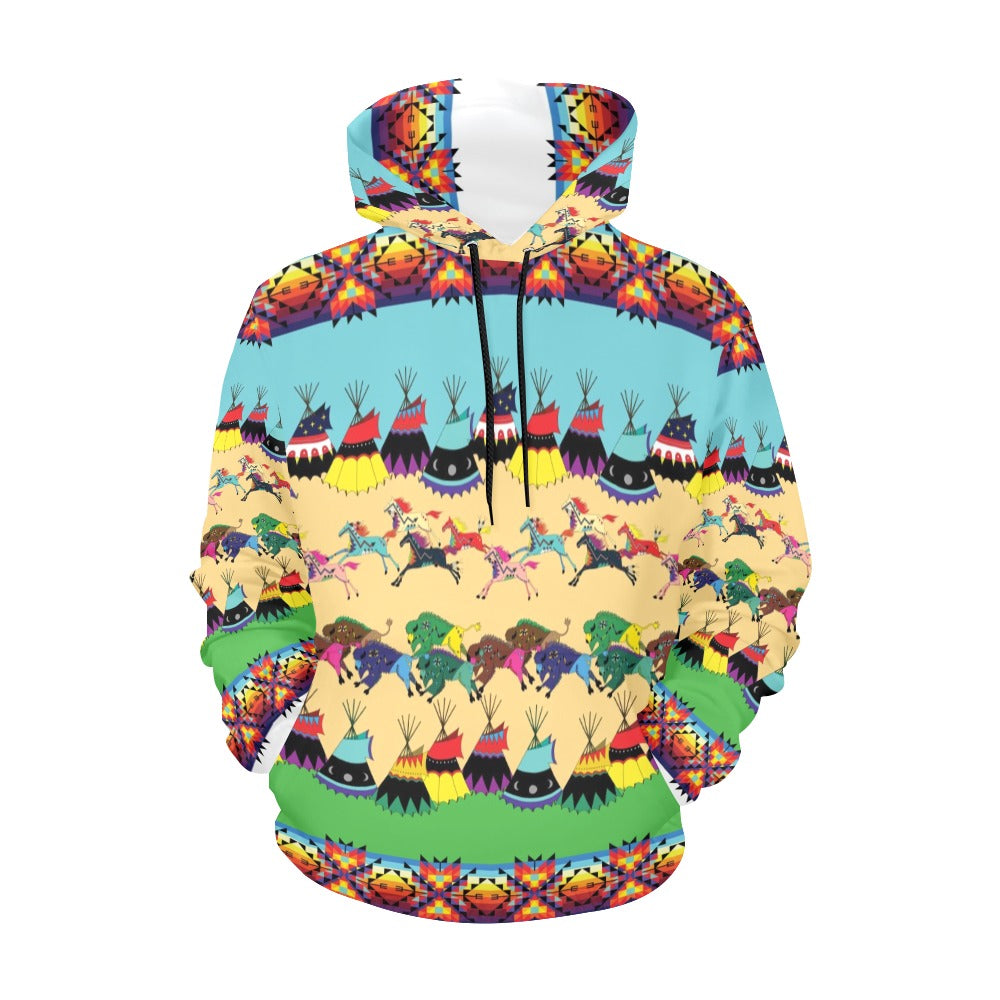 Horses and Buffalo Hoodie for Women
